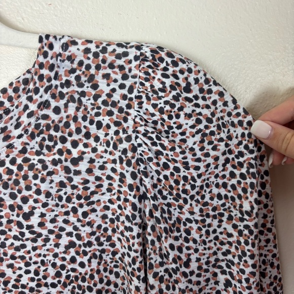 Nation LTD Loren Printed Balloon Sleeve Top In Spotted Print Women’s Size XS - Picture 4 of 8